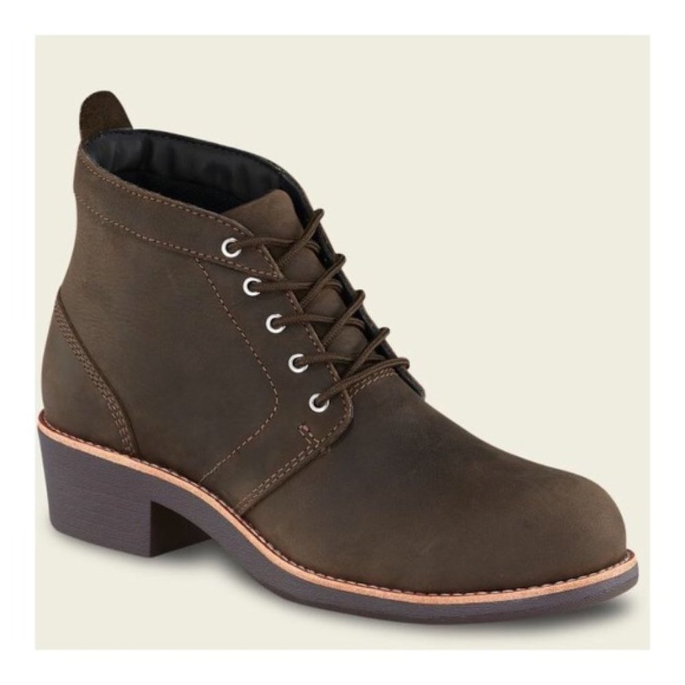 Red Wing Brown Boot Leather Chukka Steel Toe Sz9
